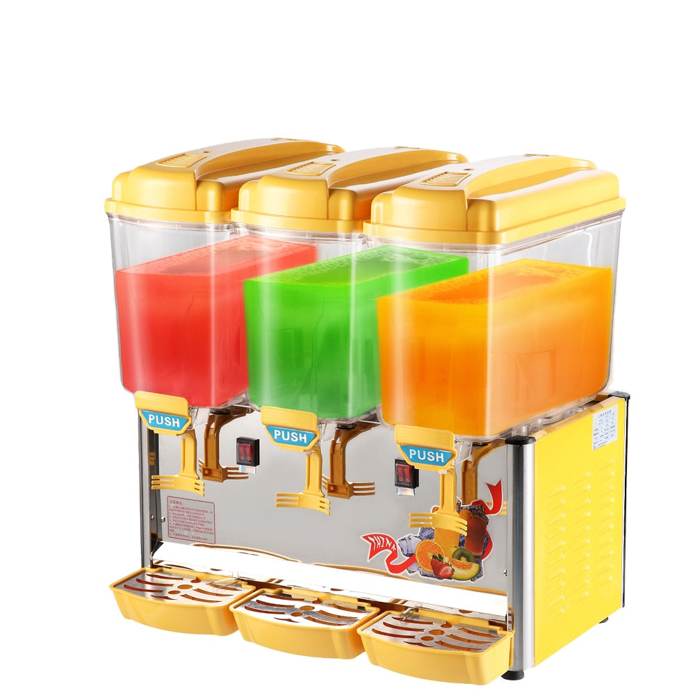 CyperEra Three Tank Commercial Juice Dispenser 15L x3, 530W