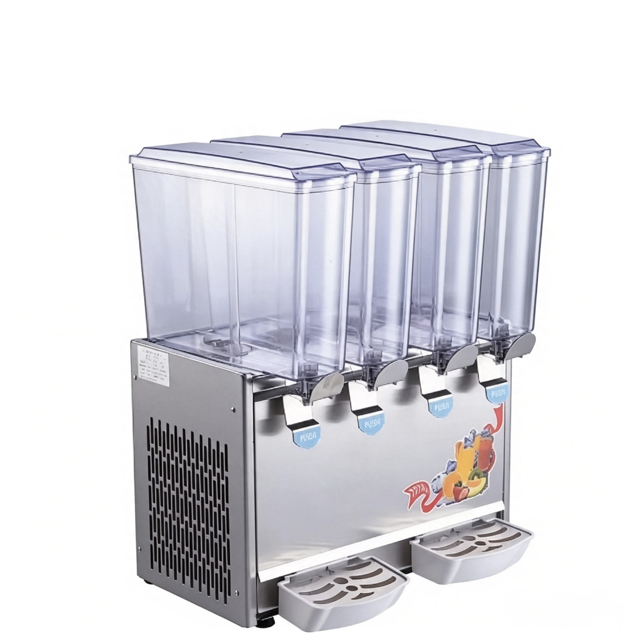 CyperEra Four Tank Commercial Juice Dispenser 17L x4