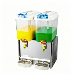CyperEra Dual Tank Commercial Juice Dispenser 12L x2, 220V