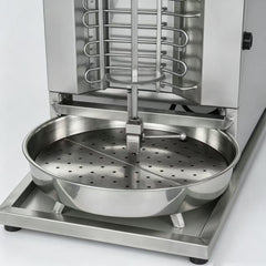 CyperEra CG‑T860 10KW Electric Vertical Shawarma Grill, Extra‑Tall Commercial Doner Kebab Machine with Metal Manual Lifting Crank