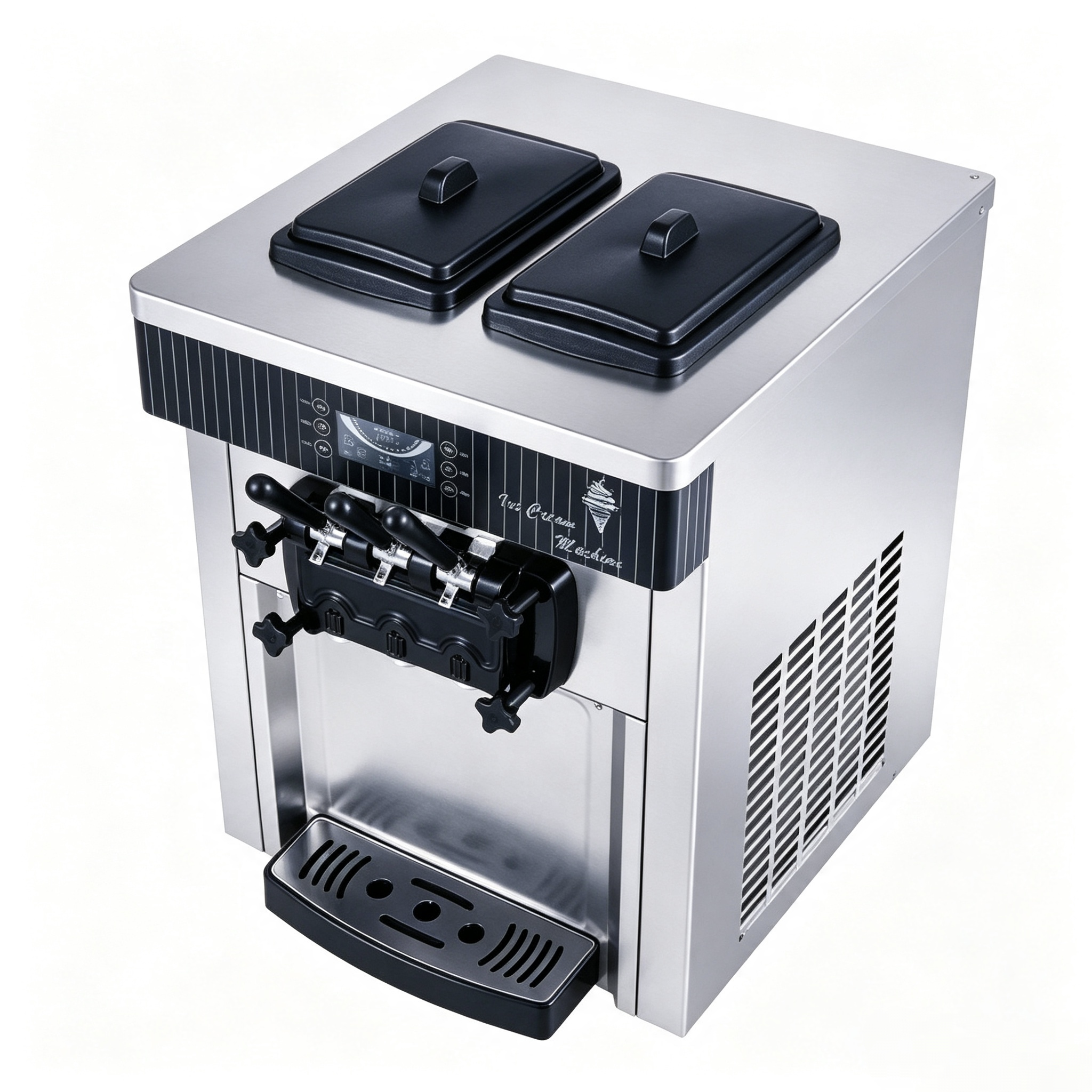 CyperEra Soft Serve Ice Cream Maker 3 Flavor Commercial 220V