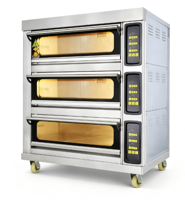 EO36 Commercial Electric Oven | 3 Deck 6 Tray 400℃ Baking Oven For Bakery