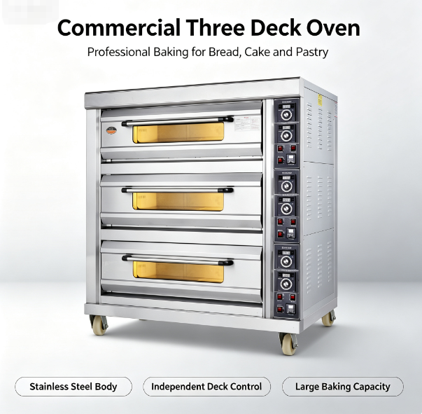 EO36 Commercial Electric Oven | 3 Deck 6 Tray 400℃ Baking Oven For Bakery