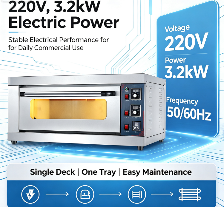 EO11 Commercial Electric Oven | 1 Deck 1 Tray 400℃ Baking Oven For Bakery