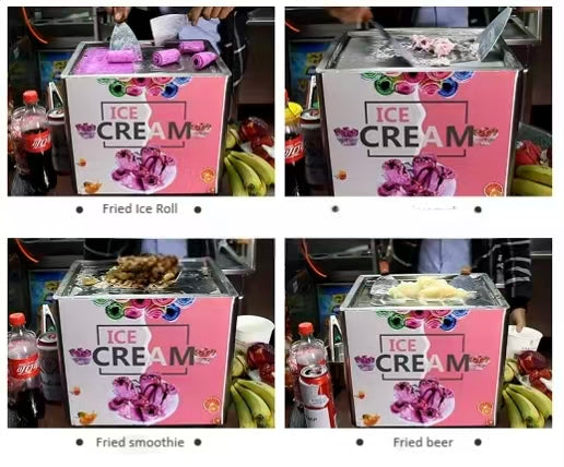 Commercial Top Quality Mini Fried Ice Cream Roll Machine Ice Roll Machine