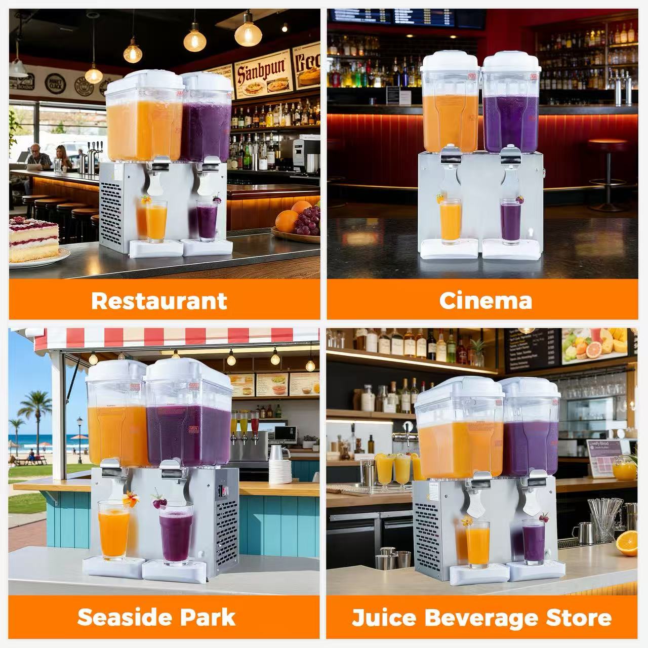 KK18JR-2 Spraying/Hotdrink 2-Tank Commercial Hot Beverage Dispenser