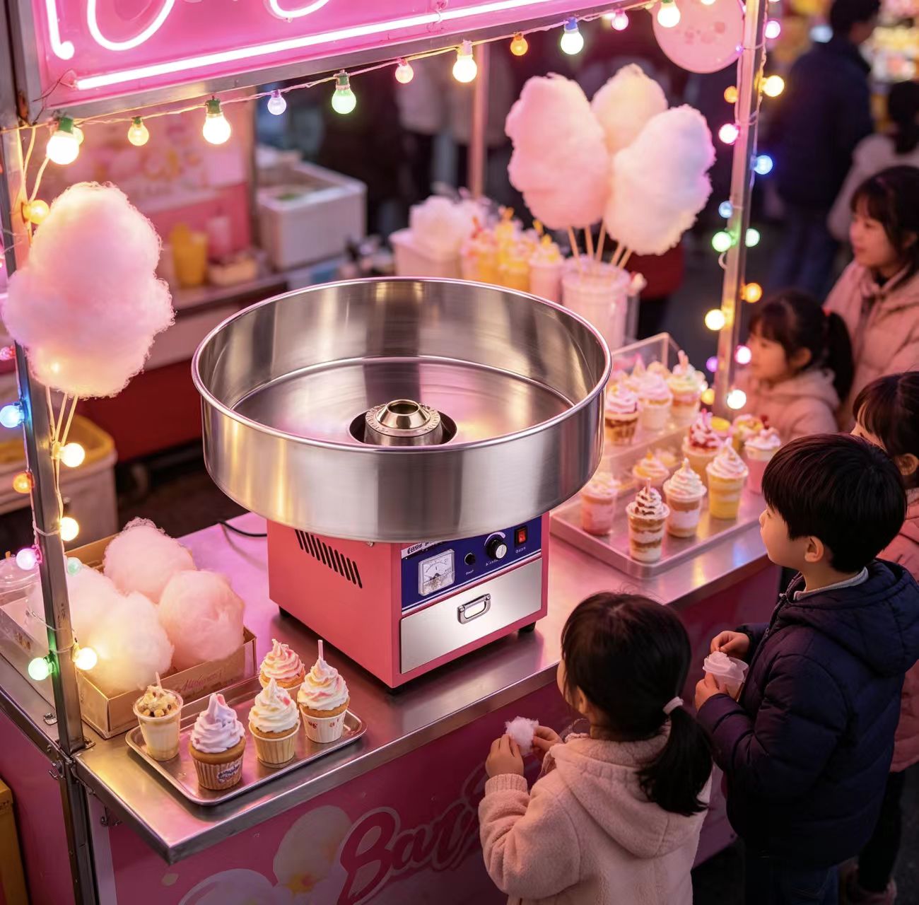 Popular Desktop Electric Cotton Candy Maker For Street Snack
