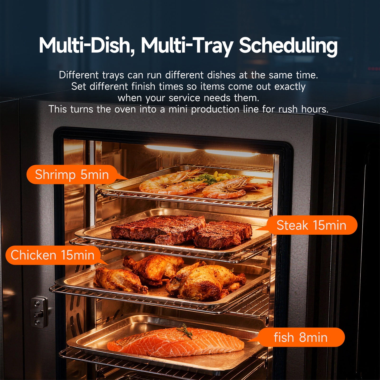 Single Chamber combi oven 6 trays