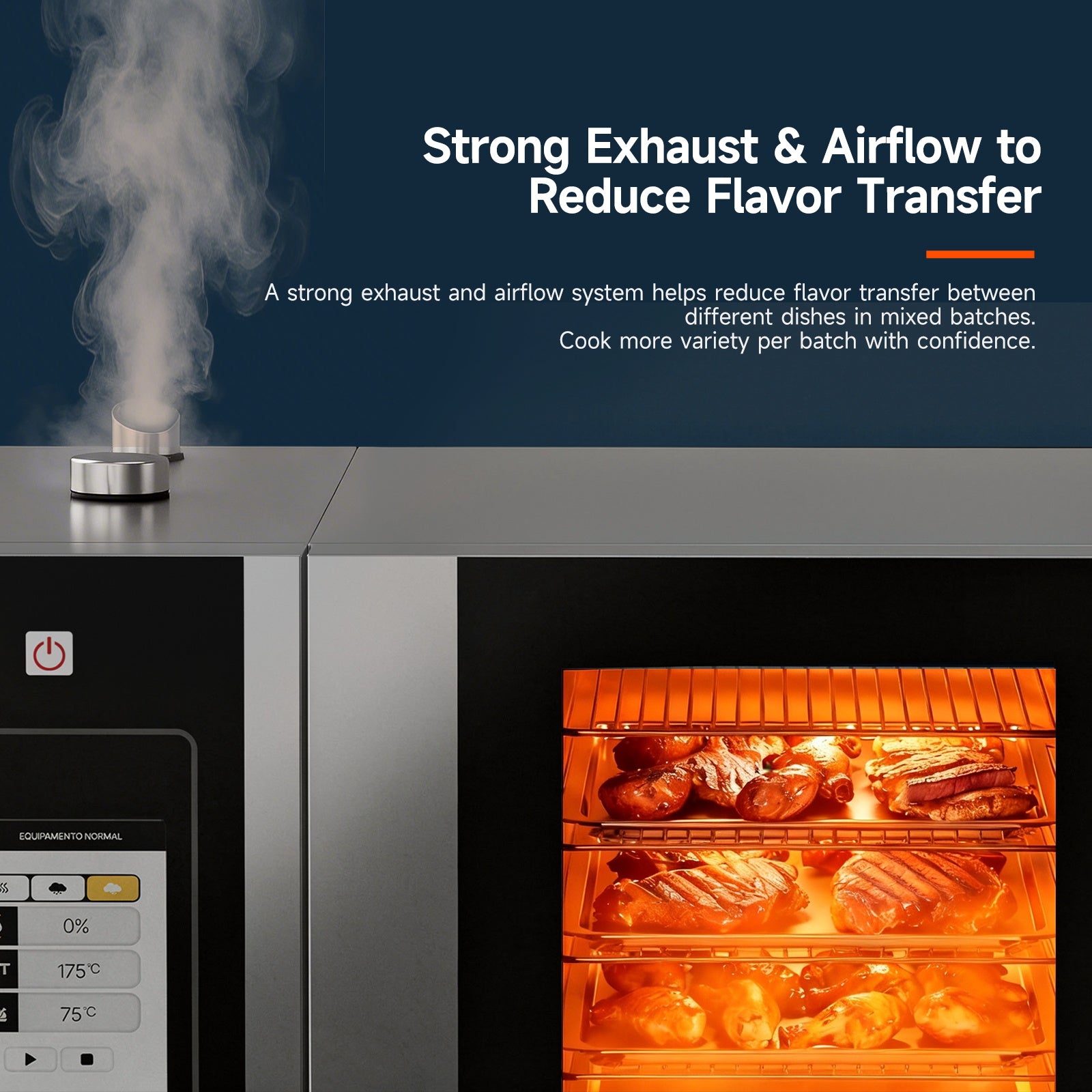 Single Chamber combi oven 6 trays