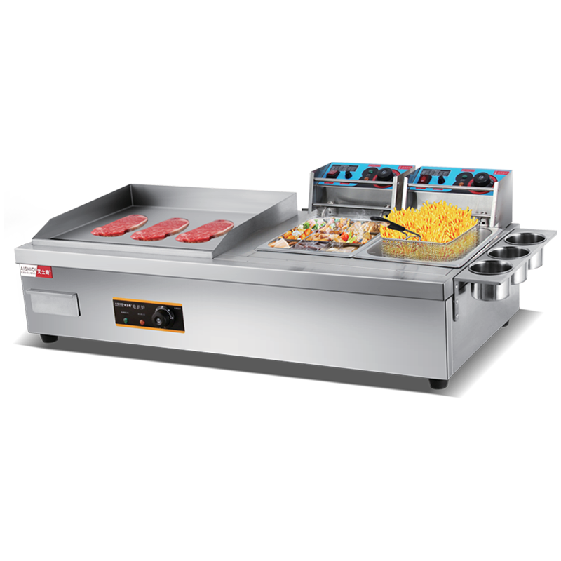 Commercial  Hot Sale Kitchen Equipment Deep Fryer With Griddle Machine