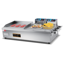 Commercial  Hot Sale Kitchen Equipment Deep Fryer & Boiler With Griddle Machine