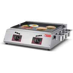 Commercial Stainless Steel Full Flat Top Gas Double Bunrner Griddle Counter Top Gas Griddle Machine