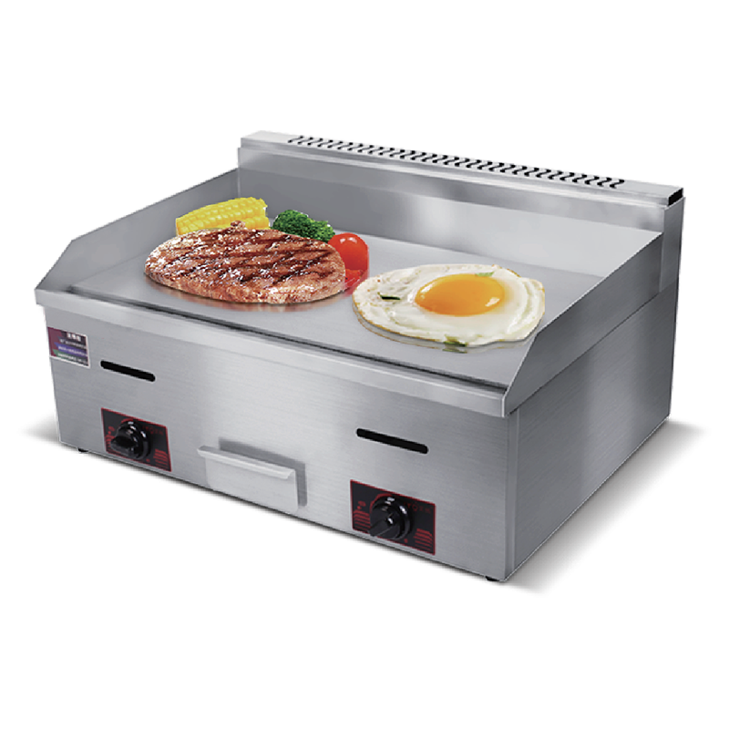 Portable Stainless Steel Counter Top Non-stick Plate Gas Teppanyaki Grill Griddle Equipment for Restaurant