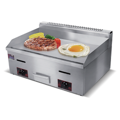 Portable Stainless Steel Counter Top Non-stick Plate Gas Teppanyaki Grill Griddle Equipment for Restaurant