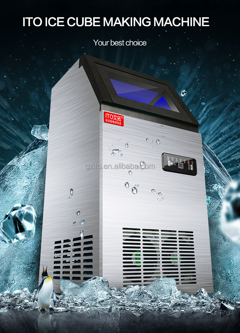 Automatic Refrigeration Equipment Blue Light Cube Icemaker Making Machine Professional Ice Maker Machine square Ice Maker