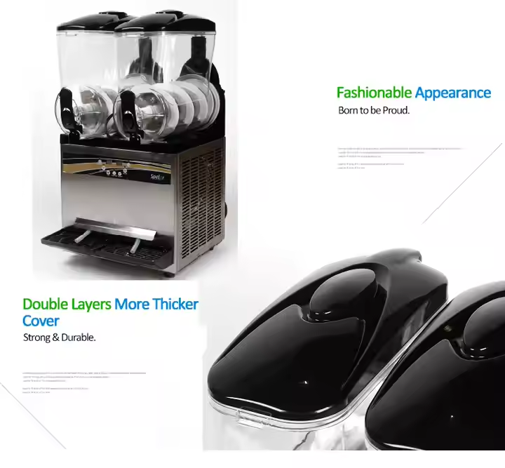 Commercial Stainless Steel Double Tanks Slush Machine Drink Dispenser Slush Machine Factory Price