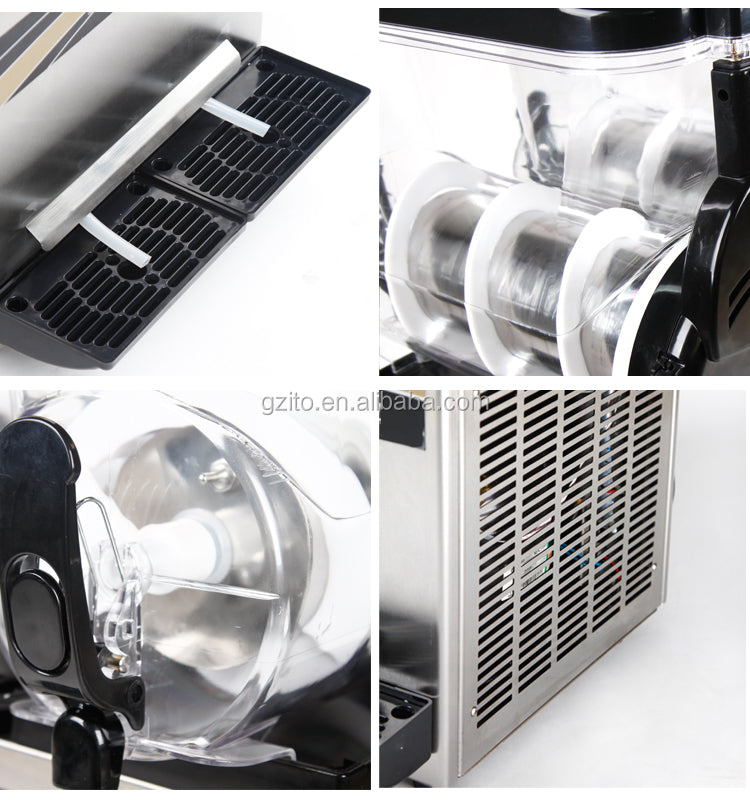 Commercial Stainless Steel Double Tanks Slush Machine Drink Dispenser Slush Machine Factory Price