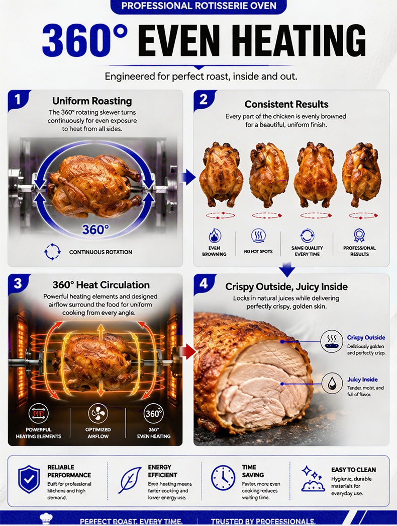 ITO-GJ6P Source Factory Commercial Equipment, Vertical Large Capacity Chicken Rotisserie