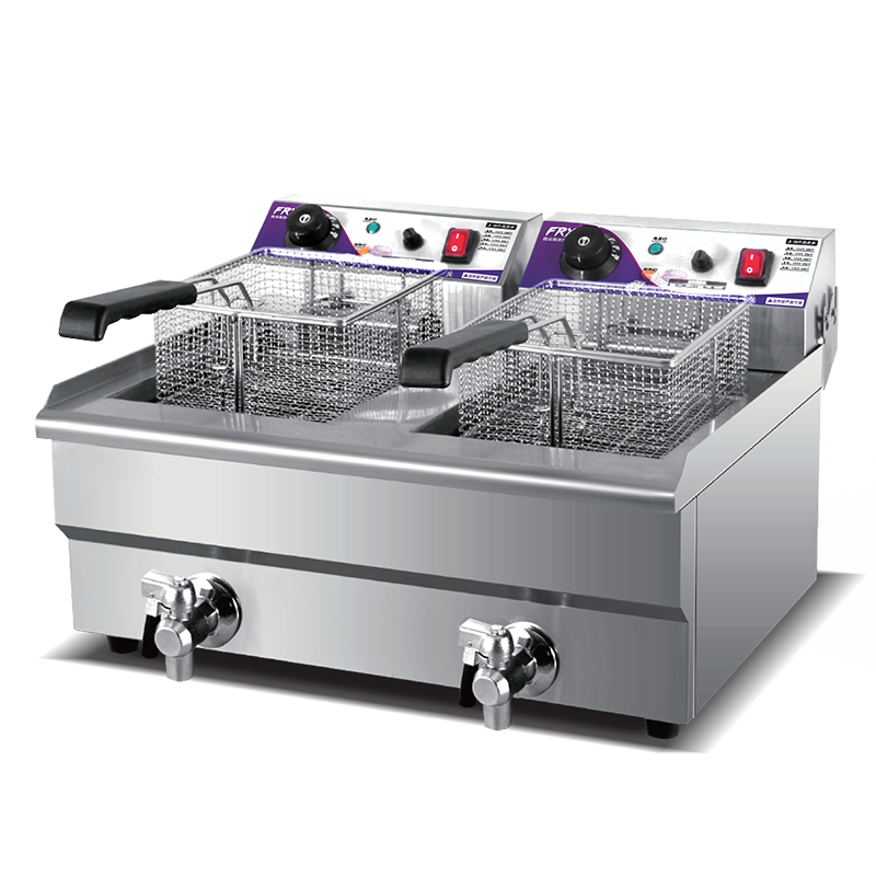 CE -101V Hot Products Motorized Temperature Controlled Continuous Electric Fryers Are Used in Street Food or Food Carts for Smes