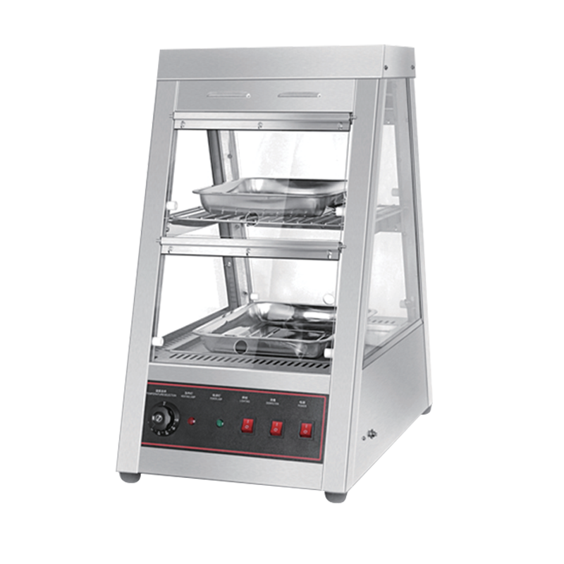 Commercial Kitchen Equipment Stainless Steel Electric Food Warmer Display Showcase 2*2