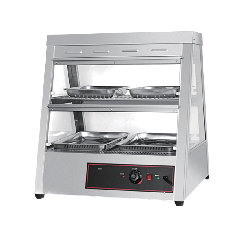 Commercial Kitchen Equipment Stainless Steel Electric Food Warmer Display Showcase 2*2