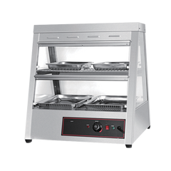 Commercial Kitchen Equipment Stainless Steel Electric Food Warmer Display Showcase 2*2