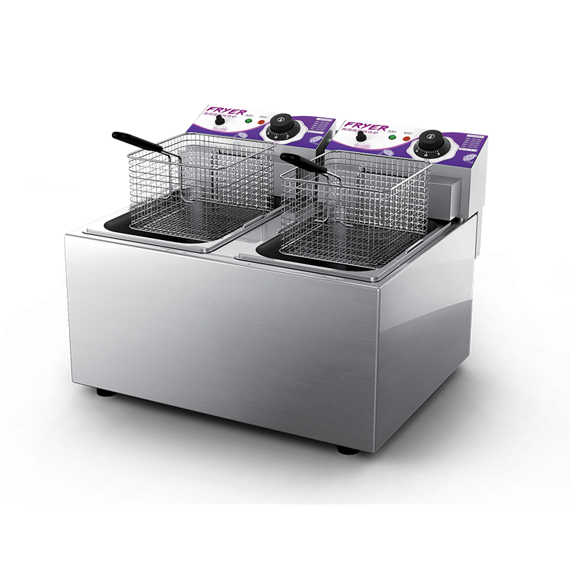 CE -101V Hot Products Motorized Temperature Controlled Continuous Electric Fryers Are Used in Street Food or Food Carts for Smes