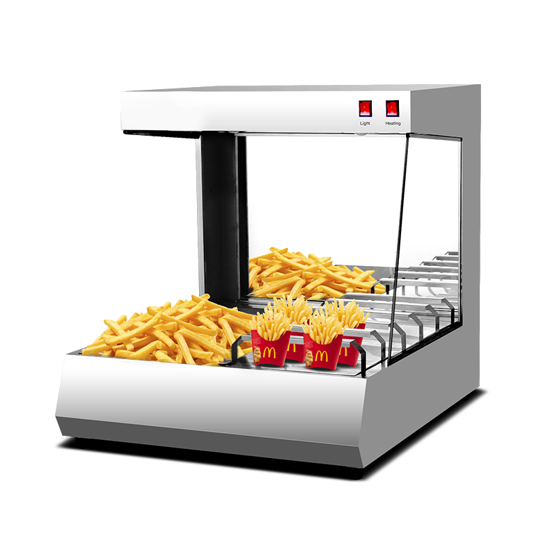 French Fries Warming Display Showcase 800mm wide