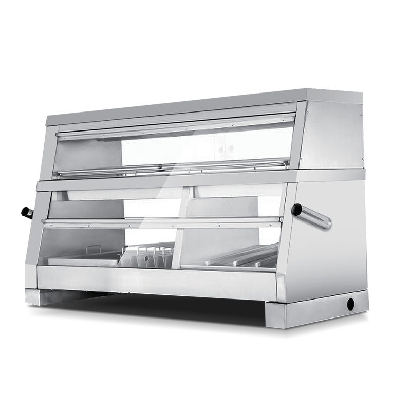 Hot Product Commercial Stainless Steel Glass Food Warmer Display Showcase for Kitchen Equipment