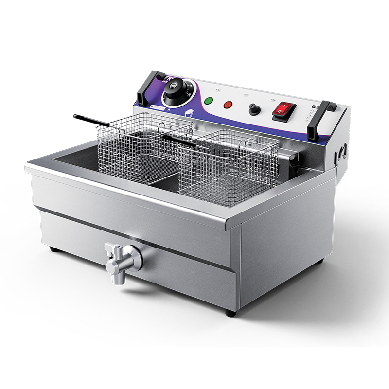 CE -101V Hot Products Motorized Temperature Controlled Continuous Electric Fryers Are Used in Street Food or Food Carts for Smes