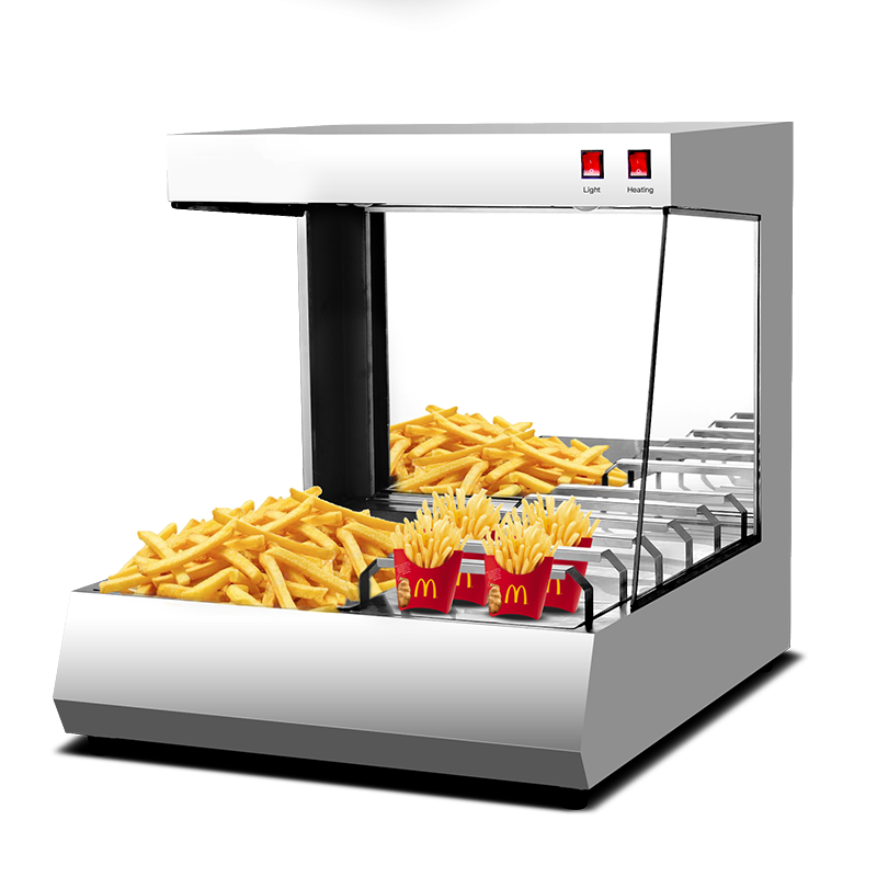 French Fries Warming Display Showcase 800mm wide