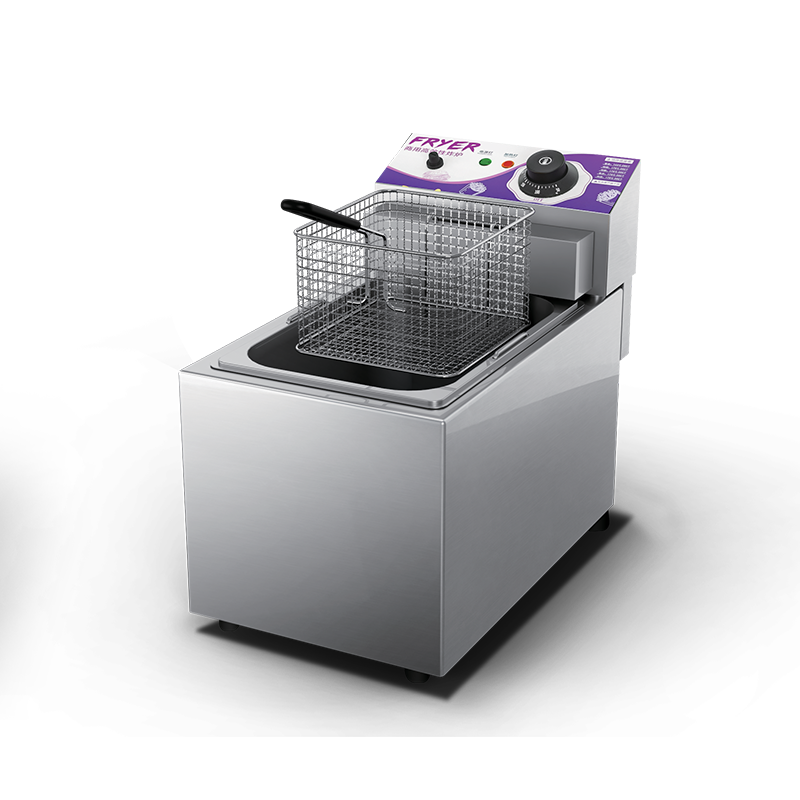 CE -101V Hot Products Motorized Temperature Controlled Continuous Electric Fryers Are Used in Street Food or Food Carts for Smes