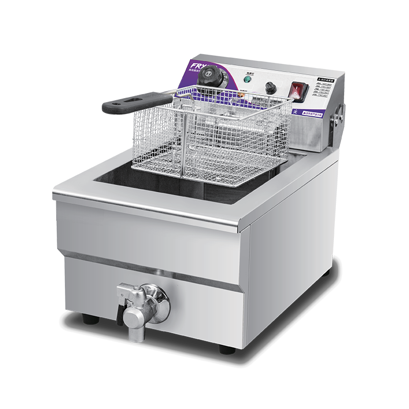 CE -101V Hot Products Motorized Temperature Controlled Continuous Electric Fryers Are Used in Street Food or Food Carts for Smes