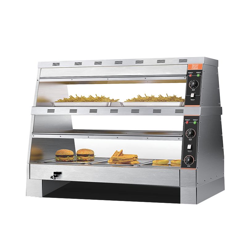 Hot Product Commercial Stainless Steel Glass Food Warmer Display Showcase for Kitchen Equipment