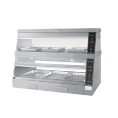 Hot Product Commercial Stainless Steel Glass Food Warmer Display Showcase for Kitchen Equipment