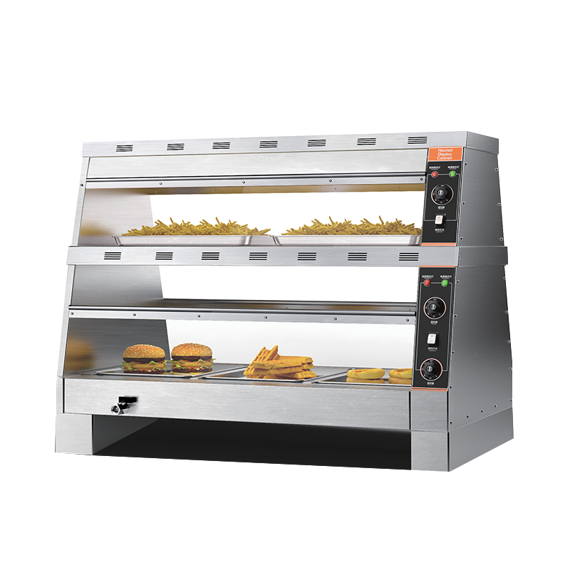 Hot Product Commercial Stainless Steel Glass Food Warmer Display Showcase for Kitchen Equipment